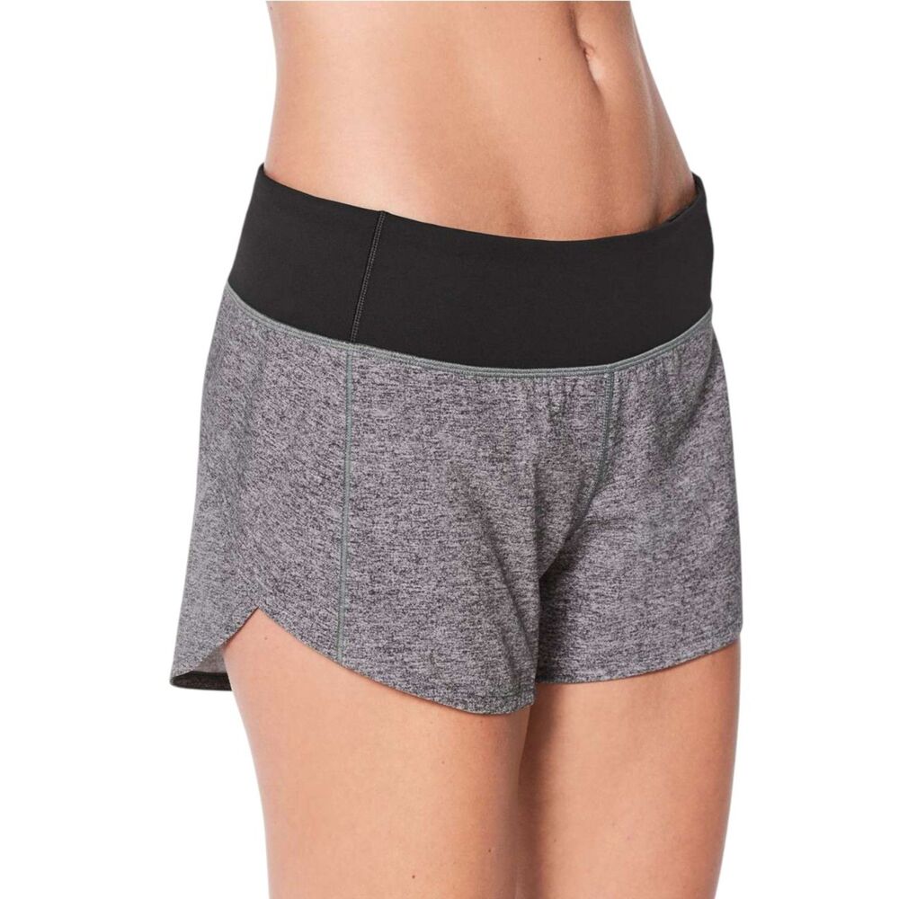 Lululemon Speed Up Short Mid Rise 4" Heather Lux Multi Black / Black